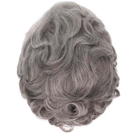 Perruque Bouclée Court pour Femme Âgée, Déguisement Senior et Quotidien (1/5)