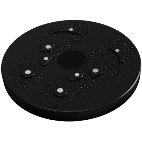 Disque de rotation pour la taille - Équipement de fitness magnétique pour amincissement et massage, idéal pour la maison ou le bureau, couleur noire. (1/5)