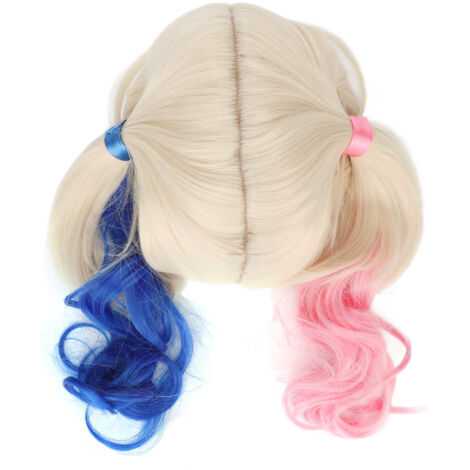 Perruque Double Queue de Cheval Femme, Cheveux Bouclés Longs Taille Réglable pour Cosplay et Fêtes (1/5)