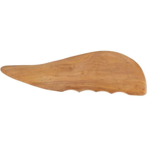 Planche Gua Sha en Bois Forme de Croissant, Outil de Massage Corporel et Facial pour Sculpter et Affiner (1/5)