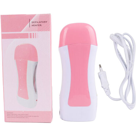 Chauffe-cire électrique portable pour épilation, chauffeur de cire à rouleau pour peau sensible, rose, prise EU 220V (1/5)