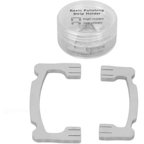 Porte-lamelles de polissage dentaire en acier inoxydable pour couronnes hautes et basses - 2 pièces (1/5)