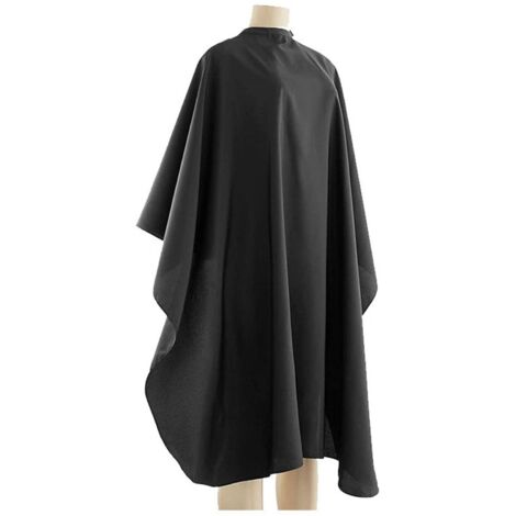 Cape de Coiffure Professionnelle Imperméable avec Brosse à Poussière pour Salon de Coiffure Noir (1/5)