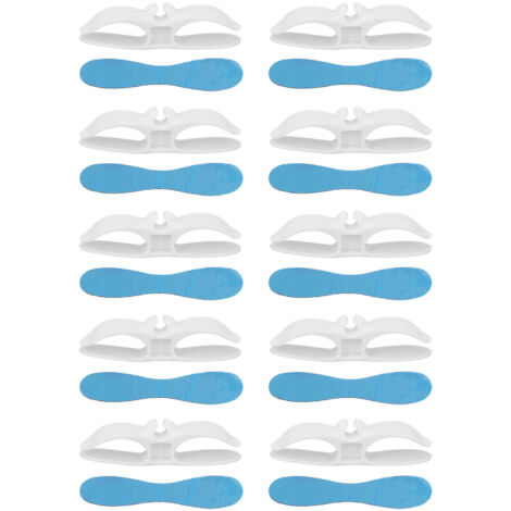 10 pièces Organisateur de Câbles pour Appareils Électroménagers - Blanc (1/5)