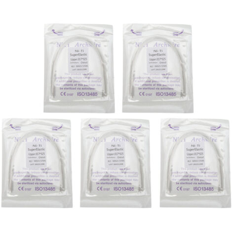 50 pièces Fil Orthodontique Rectangulaire en Nickel Titane 0.017 x 0.025 Pouce pour Arcade Supérieure (1/5)