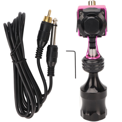 Machine à Tatouage Rotative 5‑10V avec Moteur RCA, Stylo Professionnel pour Ligne et Ombré, Rouge Rose (1/5)