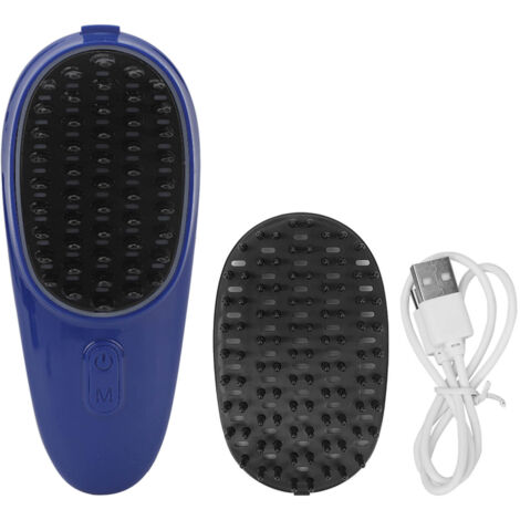 Brosse Massante Électrique pour Cuir Chevelu avec LED Rouge et Bleue - Stimulation, Croissance Capillaire, Anti-Fatigue