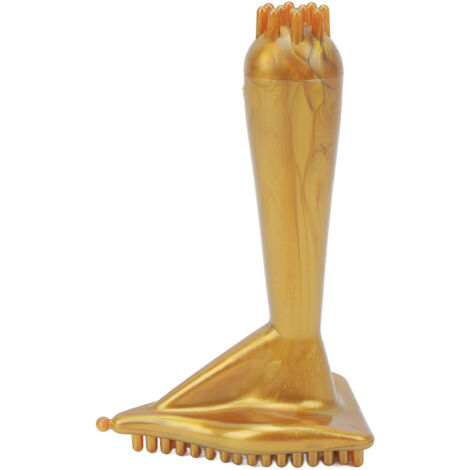 Brosse de Massage Triangulaire Magnétique pour le Ventre et la Taille - Exfoliation et Stimulation des Méridiens (1/5)