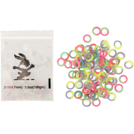 500 pièces élastiques orthodontiques dentaires légères 4.7mm, bandes élastiques de traction 3.5 Oz, couleurs mélangées (1/5)
