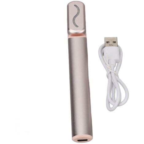 Stylo de Massage Oculaire Microcourant Chauffant Anti-Cernes et Fatigue - Rose Doré