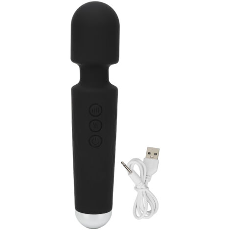 Mini Massager Vibrant Portable USB Rechargeable 20 Modes 8 Vitesses Anti-Douleurs Puissant Noir Compact (1/5)