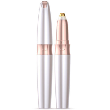 Tondeuse à Sourcils Électrique Rechargeable pour Femmes, Acier Inoxydable Doré, Épilation Automatique Précise (1/5)