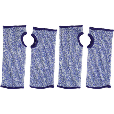 4 pièces Manchettes de Protection Bras Bleues, Design Épais avec Fente pour Pouce Anti-Rayures (1/5)
