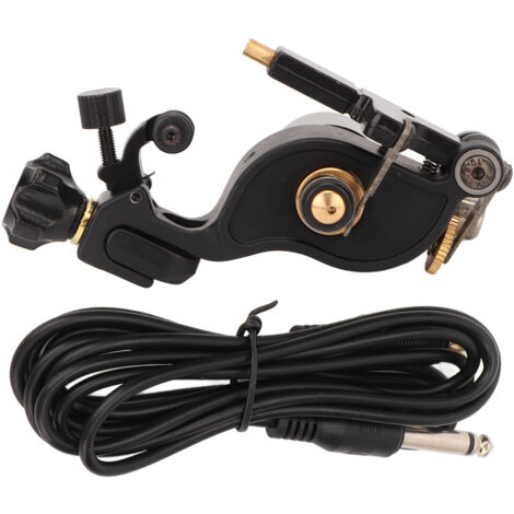 Pistolet Tatouage Noir RCA Motor Rotatif avec Câble Clip pour Liner et Shader (1/5)