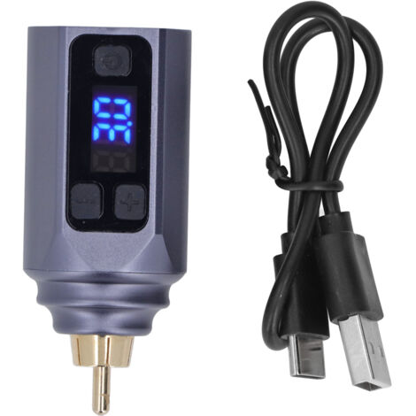 Alimentation sans fil pour machine à tatouage 3‑12V avec interface RCA, batterie 1500mAh (1/5)