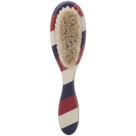 Brosse à Barbe Homme - Poils Doux, Manche Rayé Portable pour Styling et Nettoyage de la Barbe (1/5)