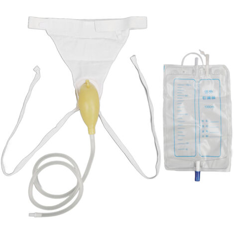 Collecteur d'urine masculin 1000ML - Sac de collecte urinaire, Cathéter portable pour incontinence, Aide médicale à domicile