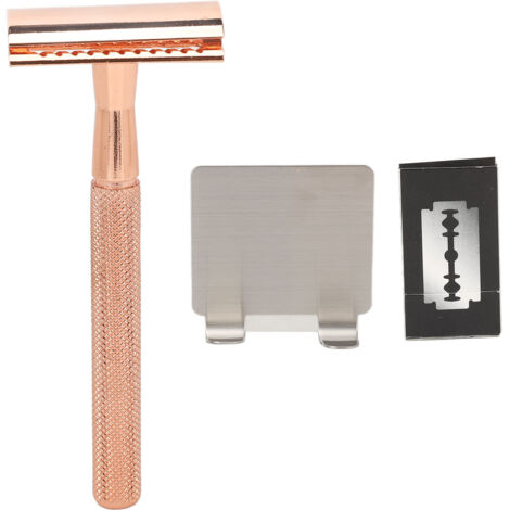 Manche de Lame à Cheveux Portable en Métal Étanche pour Salon de Beauté - Or Rose (1/5)