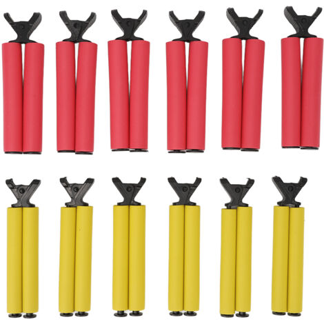 12 pinces isolantes pour bigoudis chauffants, accessoires coiffure salon et barbier (1/5)