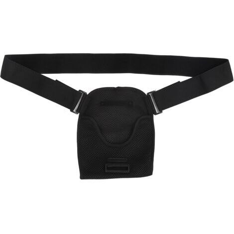 Ceinture de fixation étanche et extensible pour poches de stomie, avec ouverture ajustable et doublure imperméable.