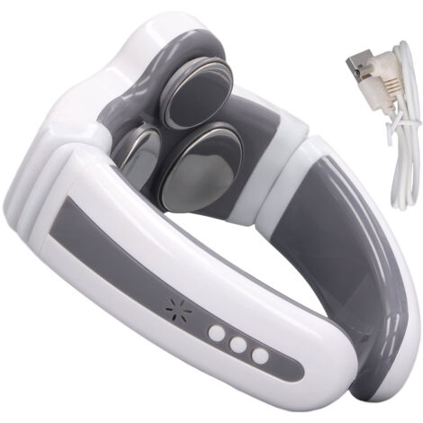 Massageur Cervical Électrique 4 Têtes avec Chauffage, Recharge USB, Portable et Intelligent pour Détente Profonde (1/5)