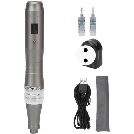 Stylo de Microneedling Électrique Sans Fil 6 Vitesses Réglables avec Seringues, Prise UE 100‑240V (1/5)