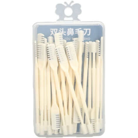 24 Pièces Tondeuse à Poils de Nez Rotative à 360° avec Double Tête et Pince à Épiler Nasale (1/5)