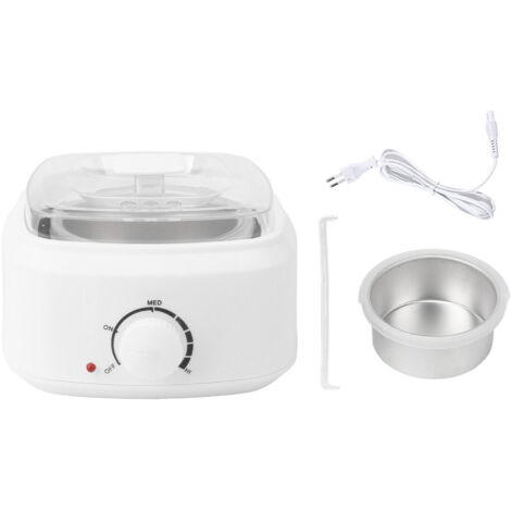 Chauffe-cire Mini Wax transparent 110-240V pour épilation avec couvercle et prise UE (1/5)