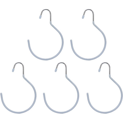 5 Crochets Gris Polyvalents pour Salle de Bain, Spa, Dressing - Idéal pour Peignoir, Écharpe, Ceinture (1/5)