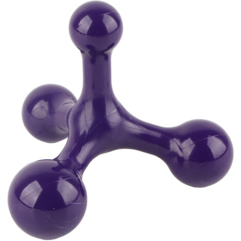 Massageur Dorsal à 4 Boules, Outil de Massage Profond pour Cou et Jambes, Relaxant, Violet (1/5)