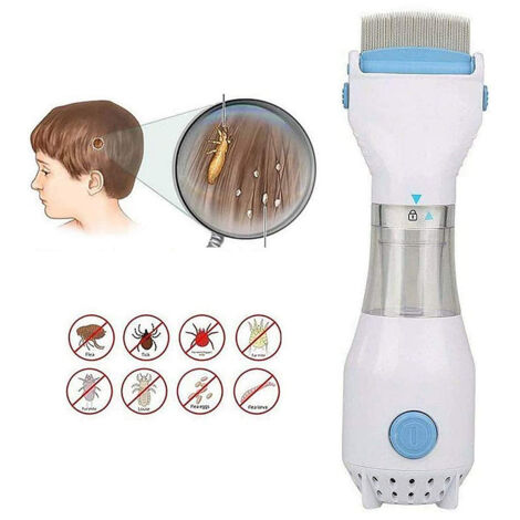 Peigne Électrique Anti-Poux Professionnel avec Aspirateur et Filtre, Nettoyeur de Cheveux, Branchement UE 220V