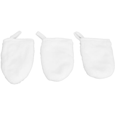 Gants Démaquillants en Flanelle Exfoliants - 3 Pièces pour Nettoyer Fond de Teint et Rouge à Lèvres (1/5)