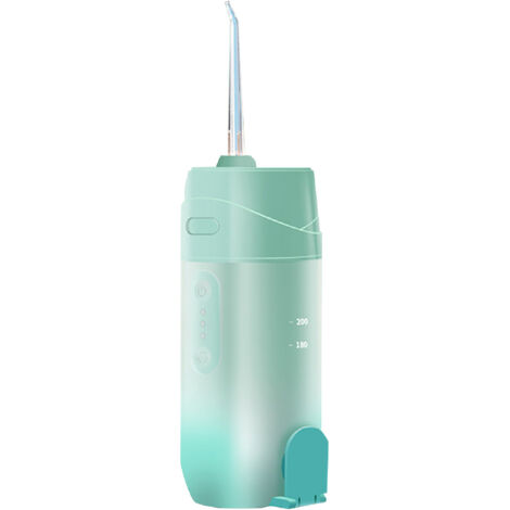 Hydrojet Dentaire Portable 3 Modes 200ML IPX7 Étanche Sans Fil - Nettoyeur Interdentaire Vert pour Hygiène Buccale (1/5)