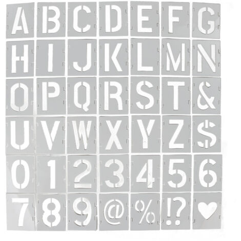 Pochoir à lettres 42 pièces pour peinture en aérosol, dessin coloré et projets DIY