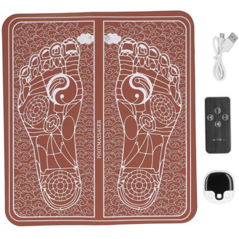 Tapis de Massage des Pieds Rechargeable USB, 8 Programmes et 19 Intensités, Microcourant avec Télécommande (1/5)