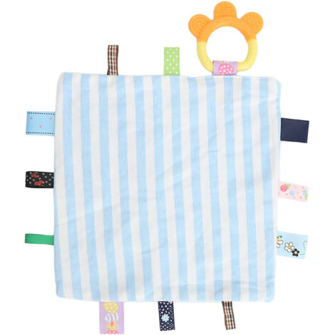Couverture Sensorielle Bébé avec Étiquettes Colorées en Coton Doux - Jouet Apaisant Sécurisé (1/5)