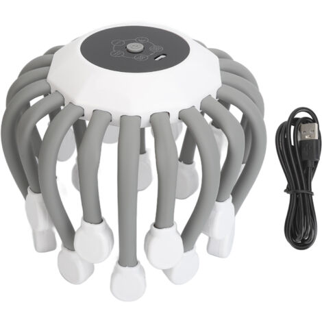 Massageur de Cuir Chevelu LED Rouge 5 Modes 24 Contacts Vibrants Anti-Stress et Démangeaisons (1/5)
