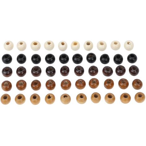 50 perles en bois pour barbe et dreadlocks, accessoires de coiffure DIY pour tresses, bracelets et colliers (1/5)