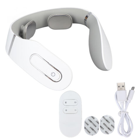 Massageur Cervical Electrique 5 Modes 20 Niveaux avec Télécommande, Soulagement Douleur par Impulsions, Recharge USB pour Nuque et Épaules (1/5)