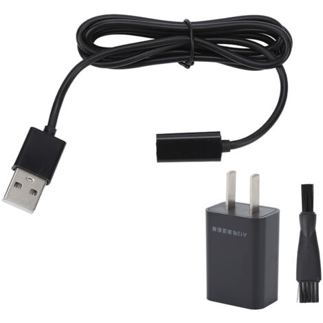 Câble de charge USB pour tondeuse à barbe, adaptateur secteur US 100‑240V pour rasoir électrique Poree (1/5)