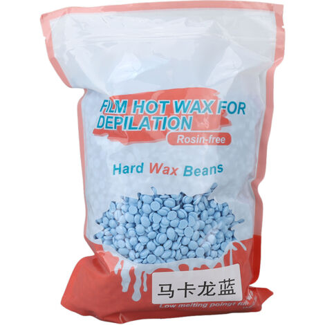 Perles de Cire Épilation Hommes Femmes - Cire Dure Douce Visage Maillot Jambes Aisselles 35.3oz Bleu Macaron (1/5)