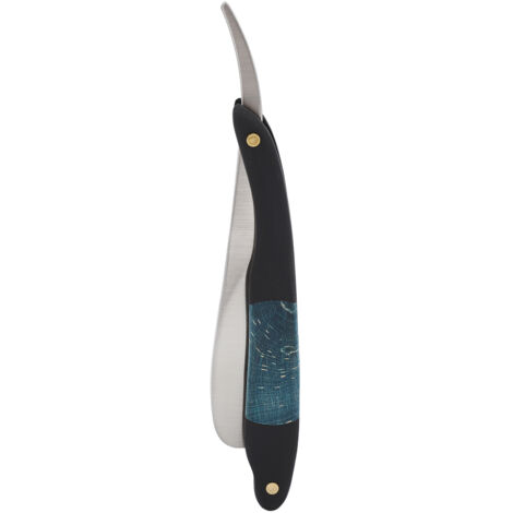 Rasoir droit pour hommes en alliage de zinc, rasoir de barbier pliant portable pour la taille de barbe et soins du visage (1/5)