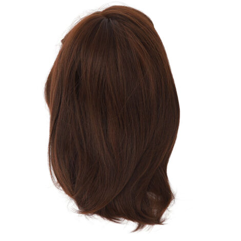 Perruque Femme Bruns Noirs Épaules Longueur Frange Courte Cheveux Lisses Style (1/5)