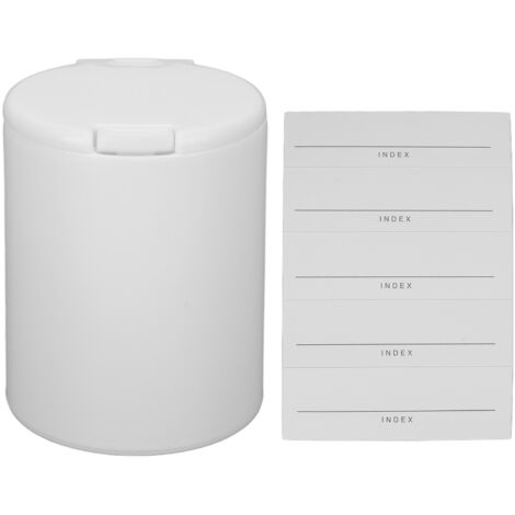 Boîte de Rangement pour Disques de Coton, Design Anti-Poussière avec Couvercle Pressé, Rond et Léger, Distributeur de Disques de Coton Compact (1/5)