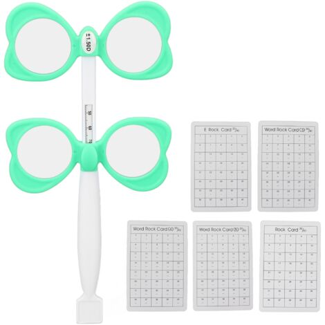 Viseur Optique Vert en Plastique avec 5 Cartes de Test de Vision Proche ±150 (1/5)