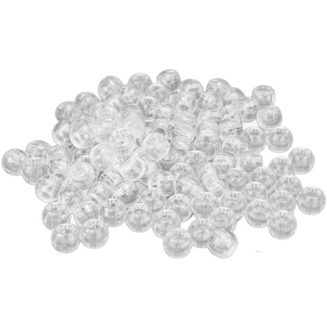 100 perles à tresser pour cheveux plastique transparent, trou large 12mm, perles dreadlocks pour tresses décoratives (1/5)