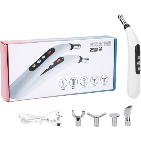 Stylo d'acupuncture électronique 9 vitesses pour cou et bras, thérapie par stimulation des points d'acupression.