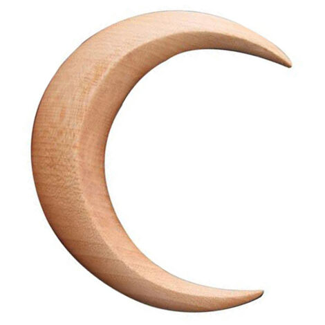 Fourchette à Cheveux en Bois Sculpté Main en Forme de Croissant de Lune, Accessoire Coiffure pour Cheveux Longs (1/5)