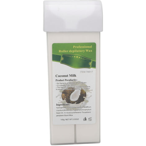 Recharge de Cire Épilatoire Roll-On Hommes Femmes - Douce et Sûre pour Bras et Jambes - 3.5oz au Lait de Coco (1/5)