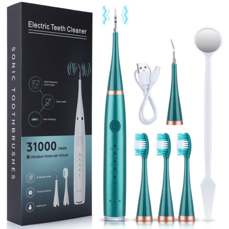 Nettoyeur Dentaire Ultrasonique 6 en 1 Portable pour Soins à Domicile